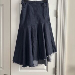 Heritage Dark Blue A-Line Denim Skirt